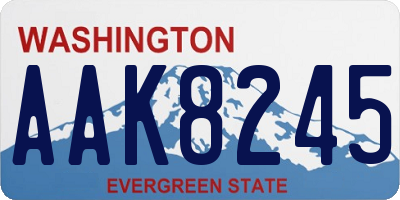 WA license plate AAK8245
