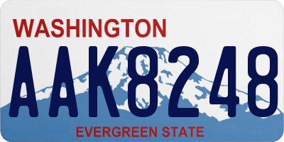 WA license plate AAK8248