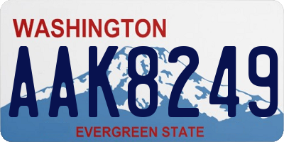 WA license plate AAK8249