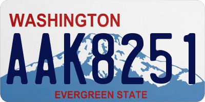 WA license plate AAK8251