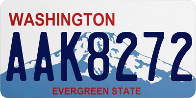 WA license plate AAK8272