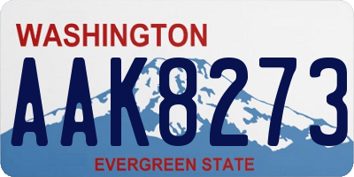 WA license plate AAK8273
