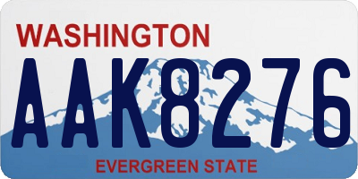 WA license plate AAK8276