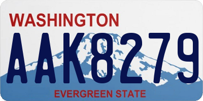 WA license plate AAK8279