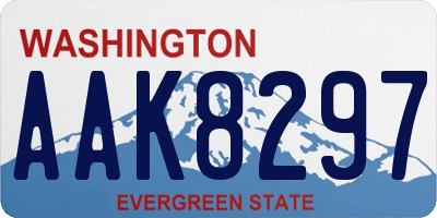 WA license plate AAK8297