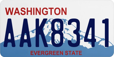 WA license plate AAK8341