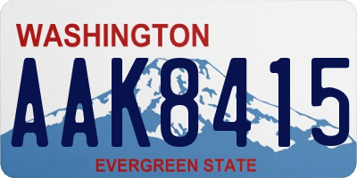 WA license plate AAK8415