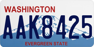 WA license plate AAK8425
