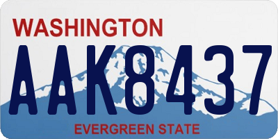WA license plate AAK8437