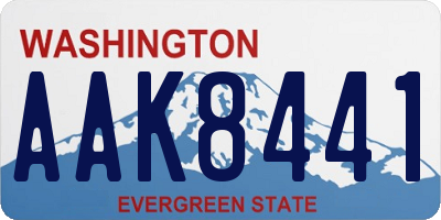 WA license plate AAK8441