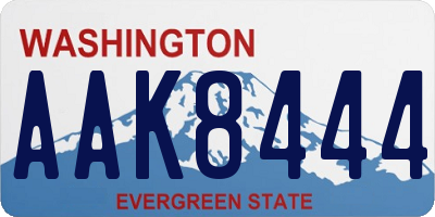 WA license plate AAK8444