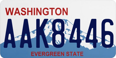 WA license plate AAK8446