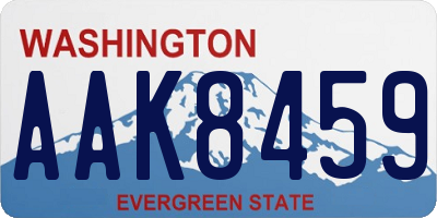WA license plate AAK8459