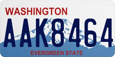 WA license plate AAK8464