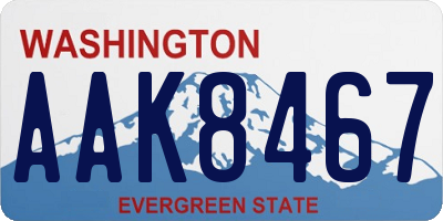 WA license plate AAK8467