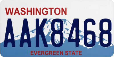 WA license plate AAK8468