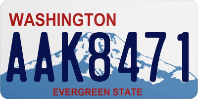 WA license plate AAK8471