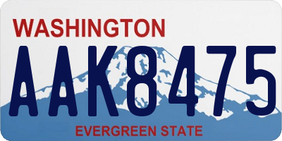 WA license plate AAK8475
