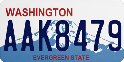 WA license plate AAK8479