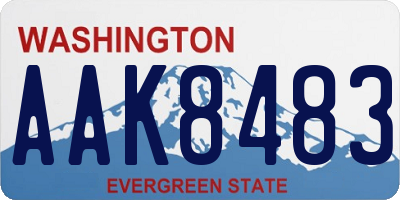 WA license plate AAK8483