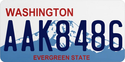 WA license plate AAK8486