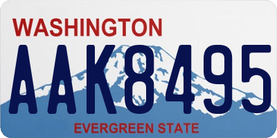 WA license plate AAK8495