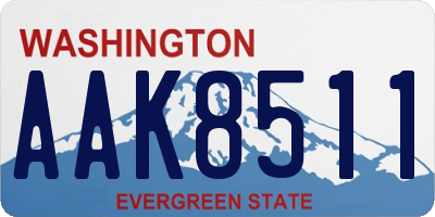 WA license plate AAK8511