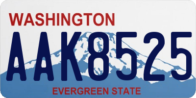 WA license plate AAK8525