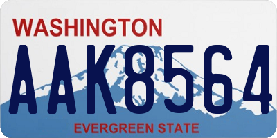 WA license plate AAK8564