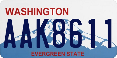 WA license plate AAK8611