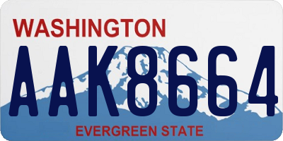 WA license plate AAK8664