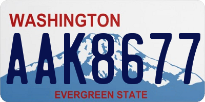 WA license plate AAK8677