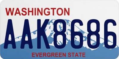 WA license plate AAK8686