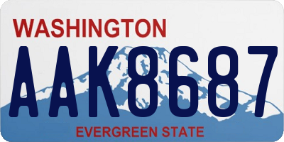 WA license plate AAK8687