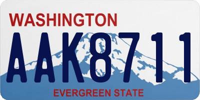 WA license plate AAK8711