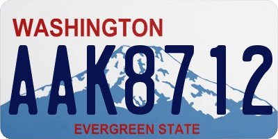 WA license plate AAK8712