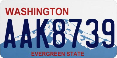 WA license plate AAK8739