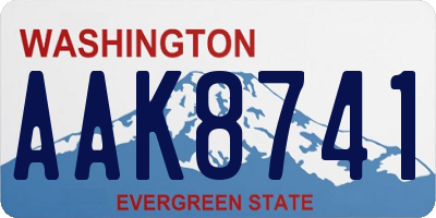 WA license plate AAK8741