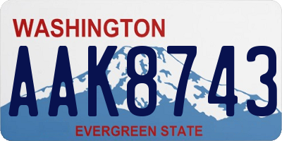WA license plate AAK8743
