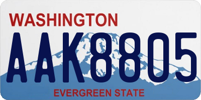 WA license plate AAK8805