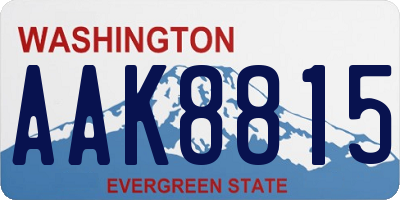 WA license plate AAK8815