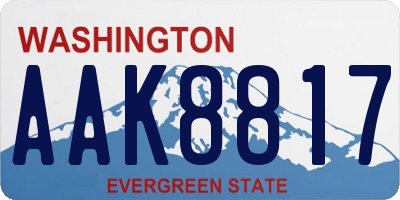 WA license plate AAK8817