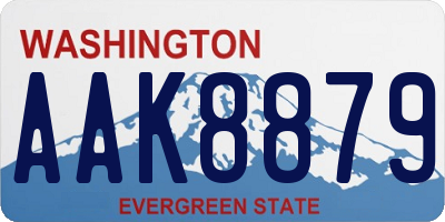WA license plate AAK8879