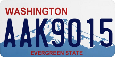 WA license plate AAK9015