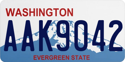 WA license plate AAK9042