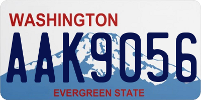 WA license plate AAK9056