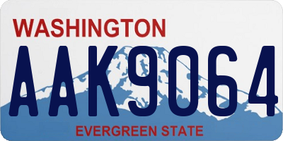 WA license plate AAK9064