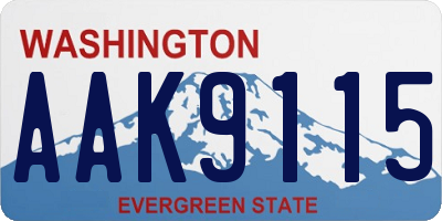 WA license plate AAK9115