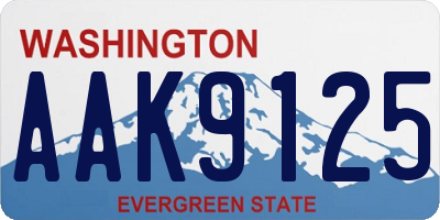 WA license plate AAK9125