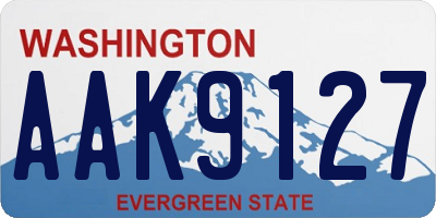 WA license plate AAK9127